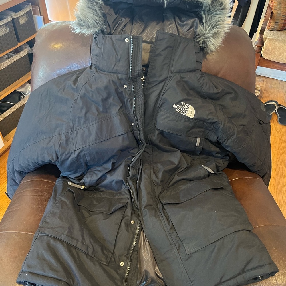 The North Face McMurdo Parka Snow Jacket Black Faux Fur Hood Men’s XXL